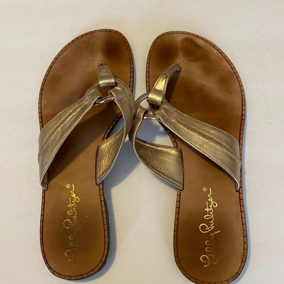 Lilly Pulitzer size 6, medium sandals leather - Picture 1 of 5